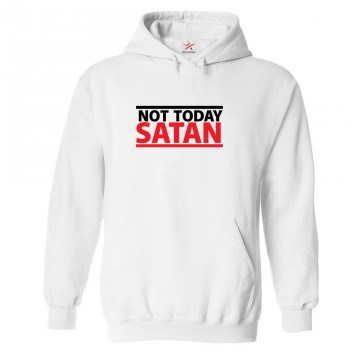 Not Today Satan Classic Unisex Religious Kids and Adults Pullover Hoodie